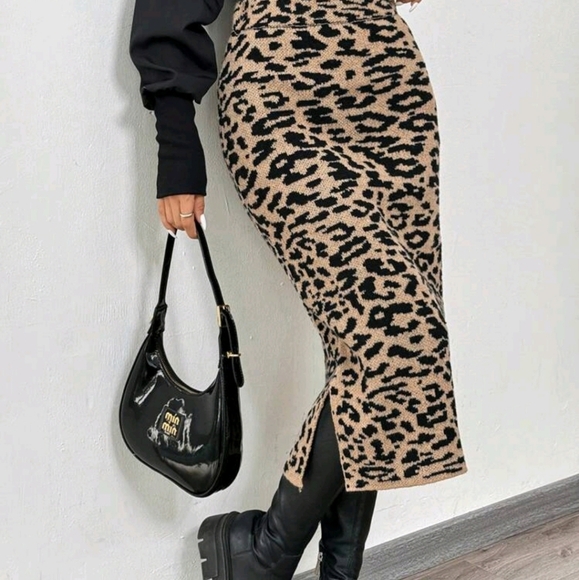 Women's Fashion Leopard Print Casual Skirt